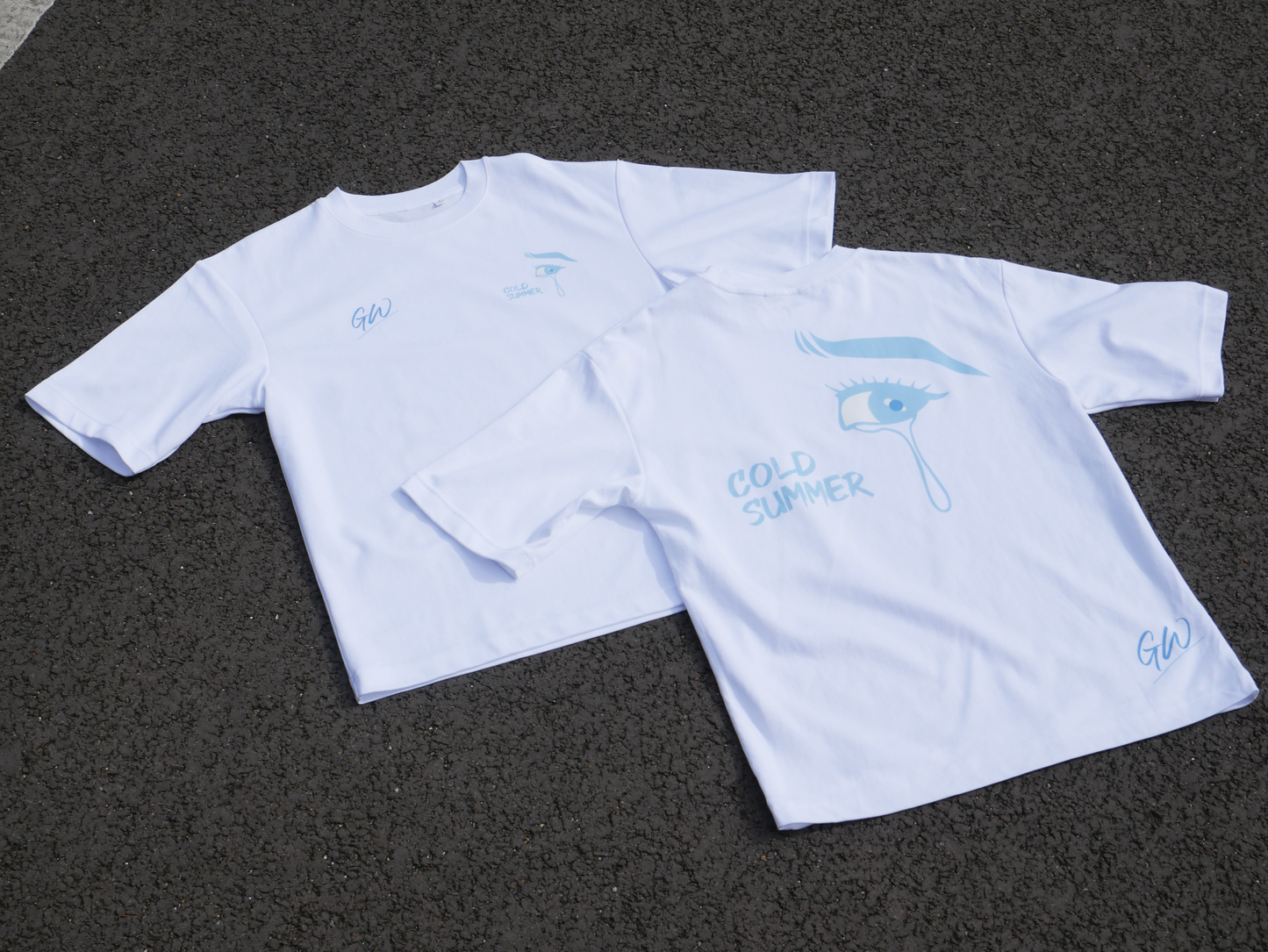 Cold Summer - Pastel Blue Oversized T